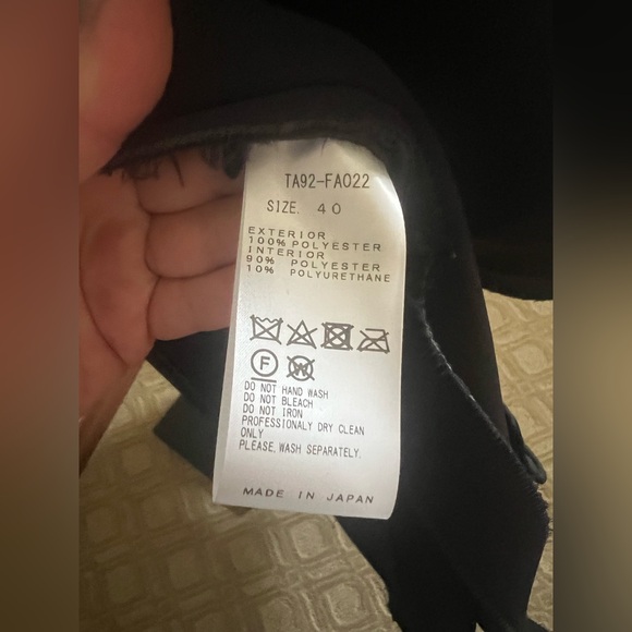 Toga Archives Coat Double-Breasted Neoprene Navy Size 10 US (40 French) - Picture 16 of 16